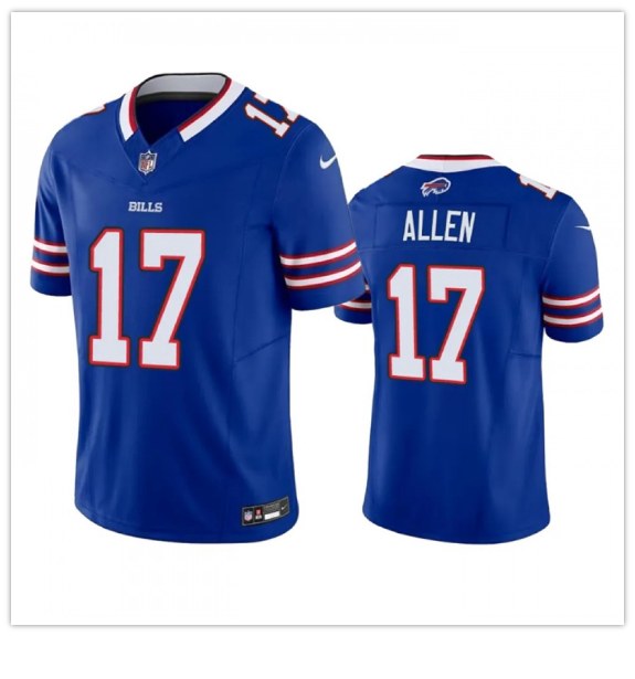 Bills #17 Josh Allen Blue Jersey