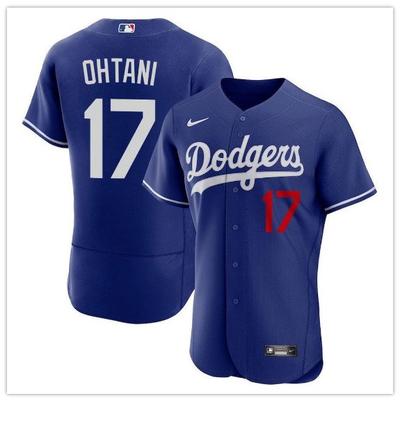Dodgers #17 Shohei Ohtani Blue Jersey
