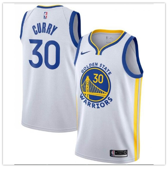 Warriors #30 Stephen Curry White Jersey