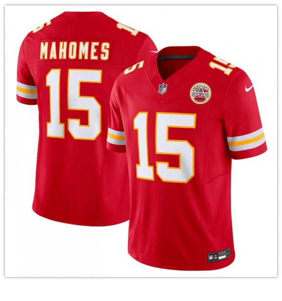 Chiefs #15 Patrick Mahomes Red Jersey