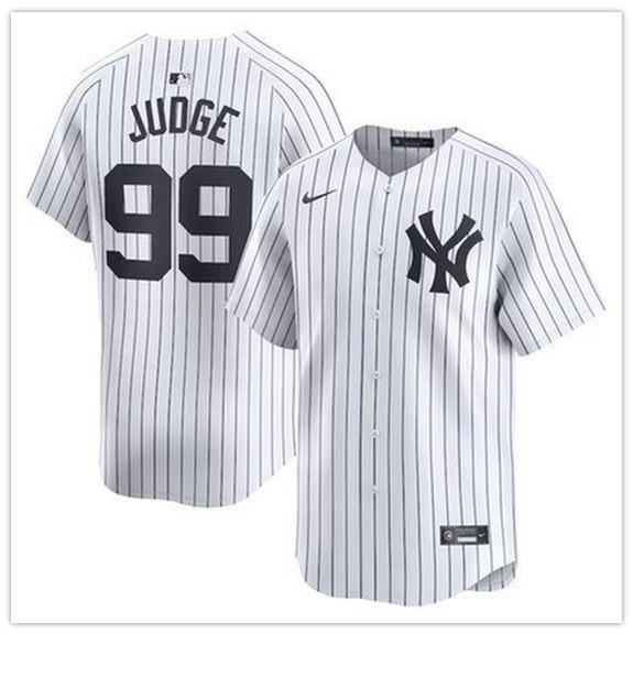 Yankees #99 Aaron Judge White Jersey